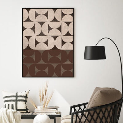 Modern Abstract Mid Century Geometry Wall Art Fine Art Canvas Prints For Contemporary Interiors