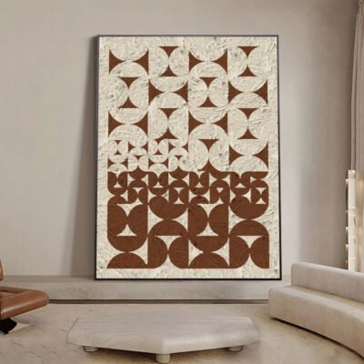 Modern Abstract Mid Century Geometry Wall Art Fine Art Canvas Prints For Contemporary Interiors