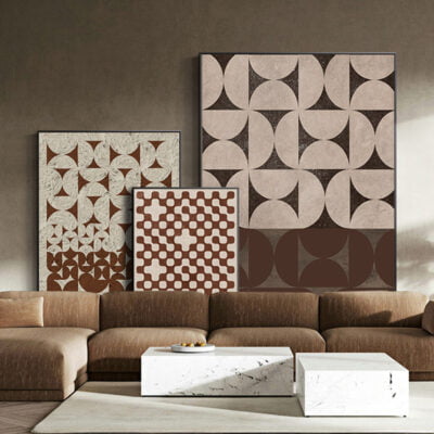 Modern Abstract Mid Century Geometry Wall Art Fine Art Canvas Prints For Contemporary Interiors