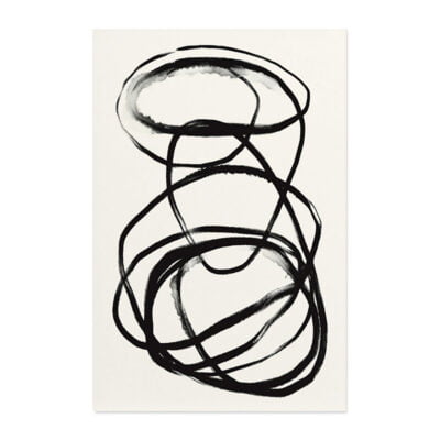 Modern Abstract Minimalist Black Beige Gallery Wall Art Pictures For Contemporary Living Room