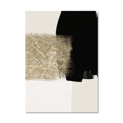 Modern Abstract Minimalist Black Beige Gold Wall Art Pictures For Luxury Living Room Home Decor