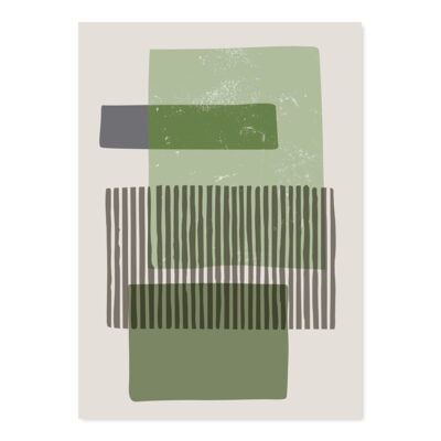 Modern Abstract Minimalist Gray Green Gallery Wall Art Pictures For Living Room Home Office Decor