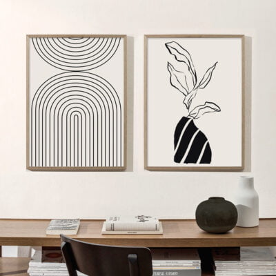 Modern Abstract Minimalist Line Art Fine Art Canvas Print Pictures For Living Room Gallery Wall Art