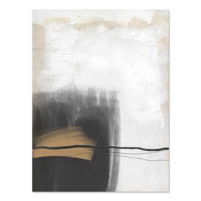 Modern Abstract Sepia Brush Stroke Wall Art Fine Art Canvas Prints For Contemporary Home Office