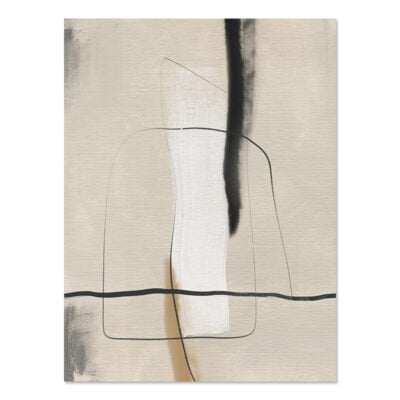 Modern Abstract Sepia Brush Stroke Wall Art Fine Art Canvas Prints For Contemporary Home Office