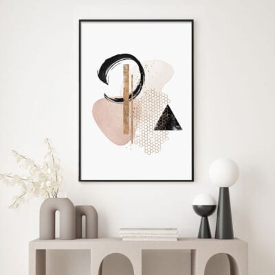 Modern Nordic Abstract Minimalist Wall Art Peach Beige Pictures For Living Room Bedroom Art Decor