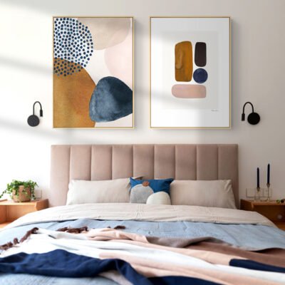 Modern Nordic Geomorphic Abstract Wall Art Fine Art Canvas Prints For Living Room Bedroom Art Decor