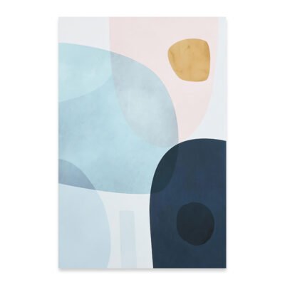 Modern Shades Of Blue Pink Abstract Wall Art Pictures For Bedroom Living Room Wall Decor