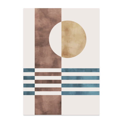 Neutral Colors Abstract Geometric Watercolor Wall Art Fine Art Canvas Prints Pictures For Living Room