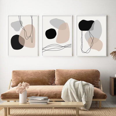 Neutral Colors Minimalist Abstract Nordic Wall Art Pictures For Modern Living Room Wall Decor