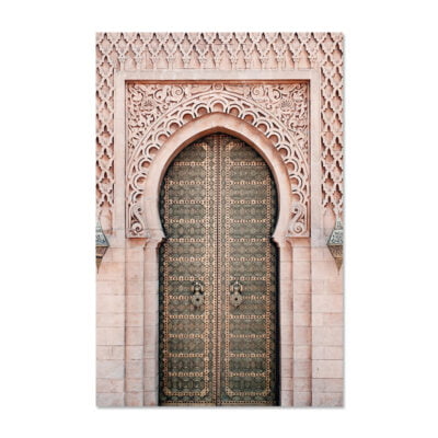 Pink Black Moroccan Architectural Bohemian Islamic Wall Art Pictures For Living Room Decor