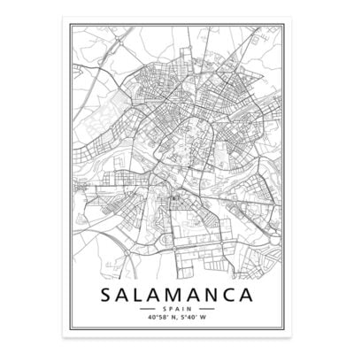 Spain City Maps Madrid Barcelona Wall Map Posters Modern Black White Pictures For Home Office