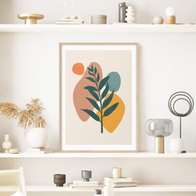 Sunrise Landscape Botanical Abstract Landscape Gallery Wall Art Pictures For Bohemian Living Room