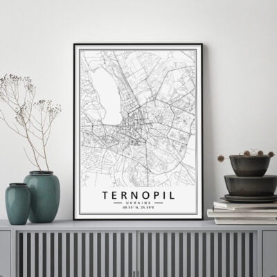 Ukraine Kiev City Wall Map Wall Art Black White Ukraine City Map Posters For Home Office Wall Decor