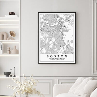 United States City Map Wall Art Brooklyn New York Wall Map Black White Pictures For Home Office