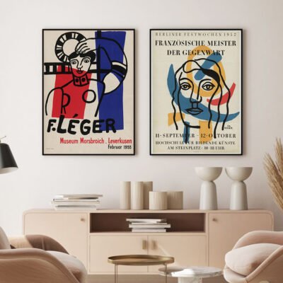 Vintage Abstract Exhibition Gallery Wall Art Pictures For Home Office Living Room Art Decor