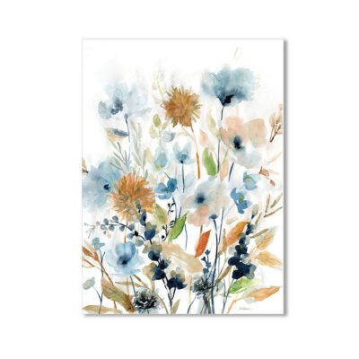 Wild Meadow Floral Simple Botanical Pictures For Living Room Dining Room Home Art Decor