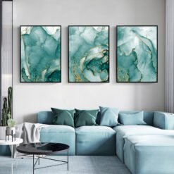 Abstract Green Jade Marble Print Wall Decor Fashion Pictures For Bedroom Living Room Art Decor