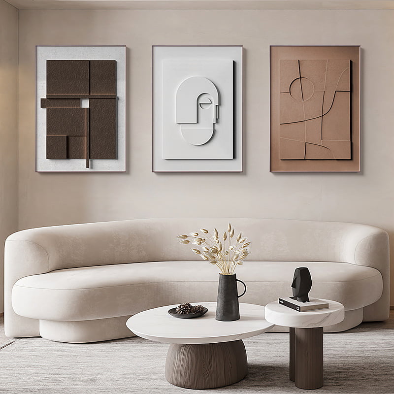 Modern Abstract Minimalist 3d Effect Wall Art Fine Art Canvas Prints Pictures For Contemporary Interiors