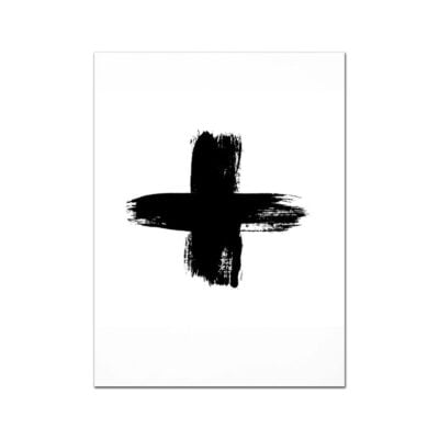 Modern Abstract Minimalist Figure Art Black & White Gallery Wall Art For Modern Home Decor