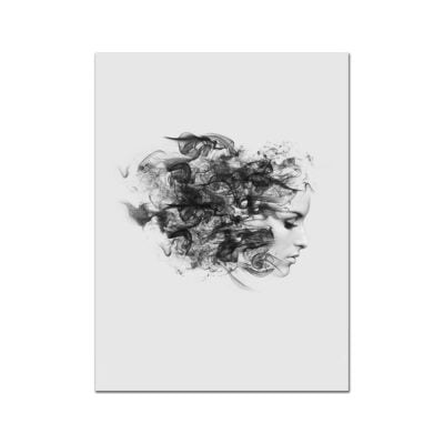 Modern Abstract Minimalist Figure Art Black & White Gallery Wall Art For Modern Home Decor