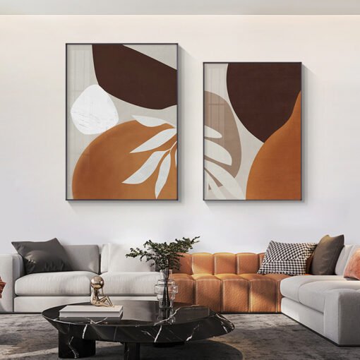 Neutral Colors Abstract Geometric Wall Art Fine Art Canvas Prints For Contemporary Home Office