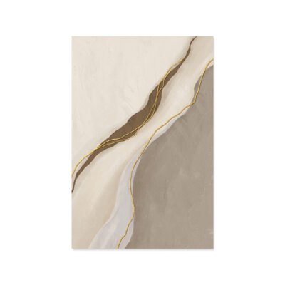 Sand Beige Golden Abstract Modern Minimalist Wall Art Pictures For Contemporary Living Room Decor