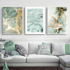 Golden Palm Sand Waves Beach Lifestyle Gallery Wall Art Pictures For Living Room Decor